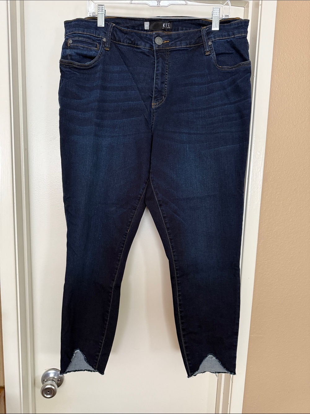 Kut from the Kloth Dark Indigo Cropped Skinny Jeans